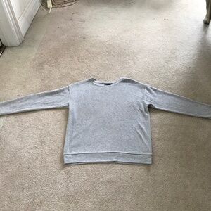 Gray fleece sweatshirt crew neck TOPSHOP